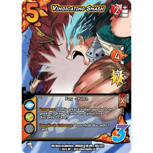 Vindicating Smash, 105/122, XR-UR, UniVersus, MHA05 Undaunted Raid