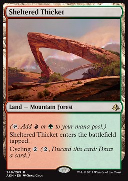 Sheltered Thicket - Amonkhet (Rare) [AKH-248]