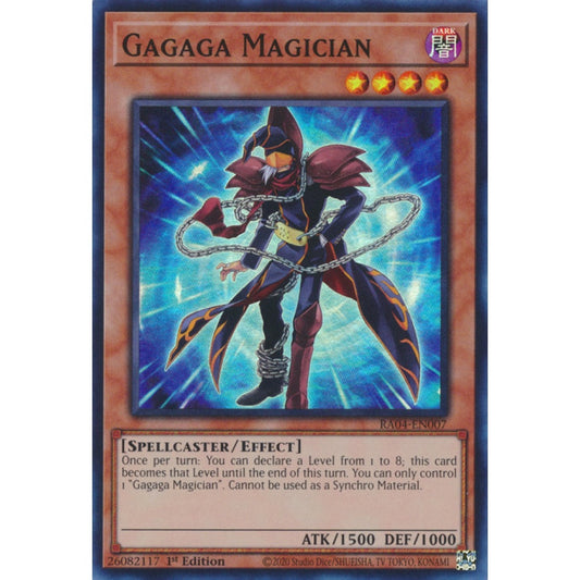 Gagaga Magician RA04-EN007 Super Super Rare Yu-Gi-Oh Quarter Century Stampede in Art