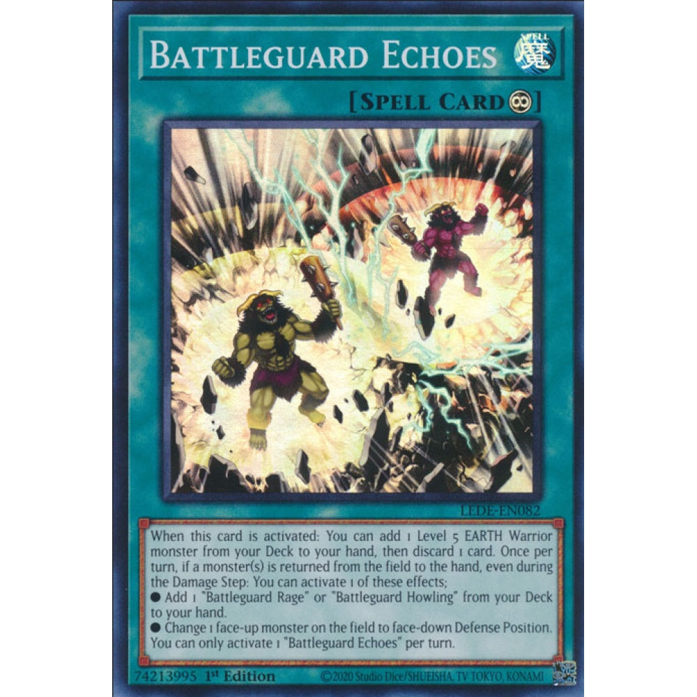 Battleguard Echoes, LEDE-EN082, Super Rare, Yu-Gi-Oh!, Legacy of Destruction