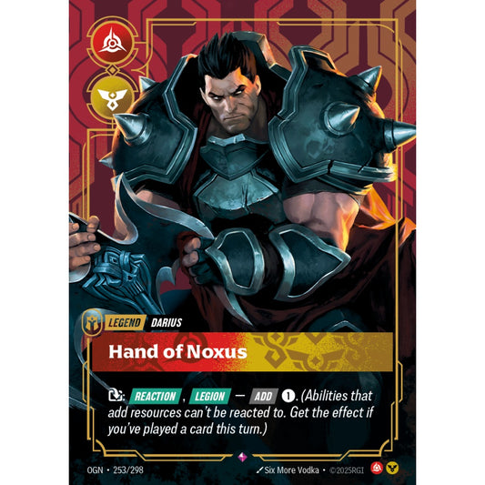 Hand of Noxus OGN-253/298 Riftbound Card Game Origins Rare