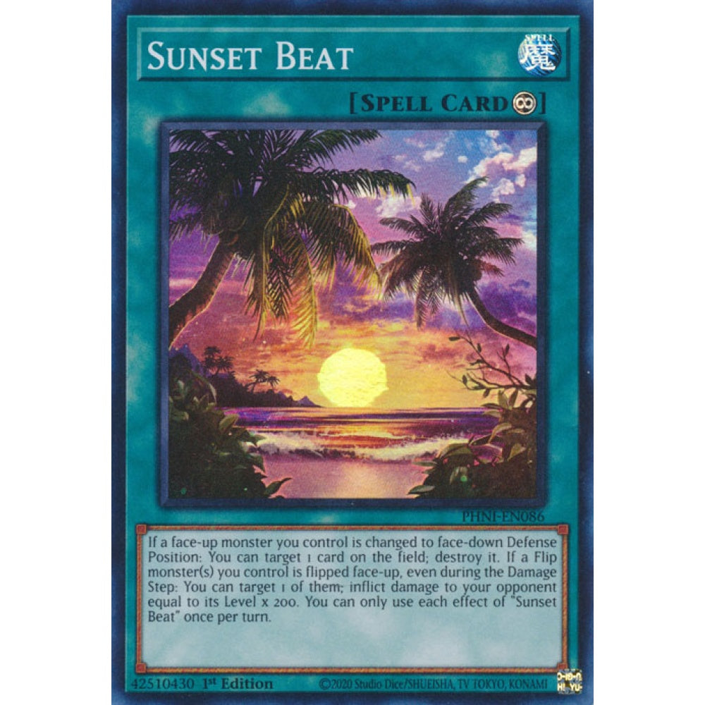 Sunset Beat PHNI-EN086 Super Super Rare Yu-Gi-Oh Phantom Nightmare in Art