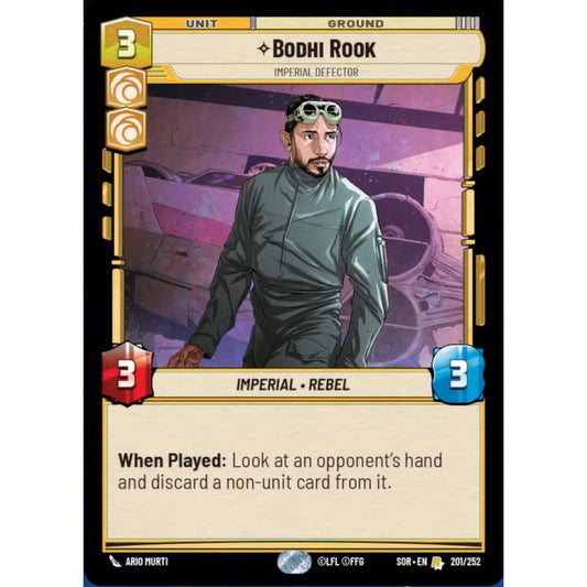 Bodhi Rook, 201, R, Star Wars Unlimited, Sparks Of Rebellion