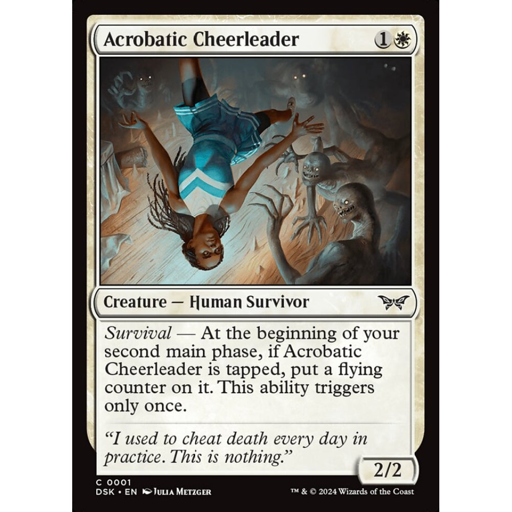 Acrobatic Cheerleader, 1, common, Magic: The Gathering, Duskmourn: House of Horror
