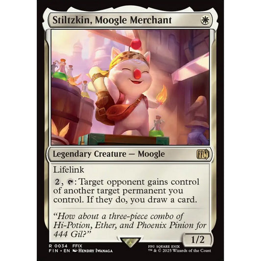 Stiltzkin, Moogle Merchant rare 34 Magic the Gathering Final Fantasy
