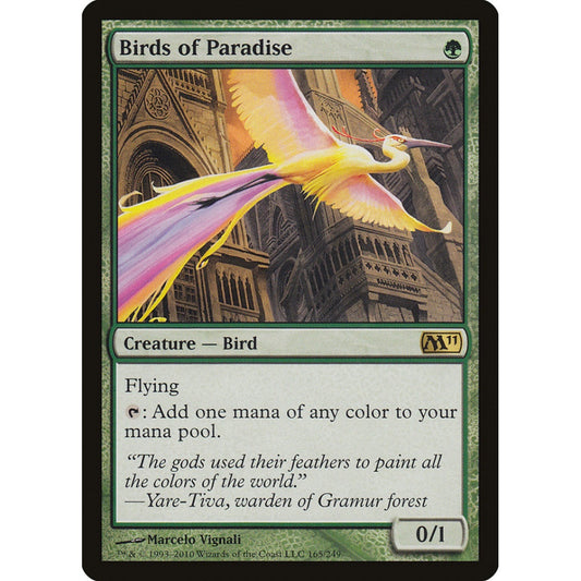 Birds of Paradise rare 165 Magic the Gathering Magic 2011
