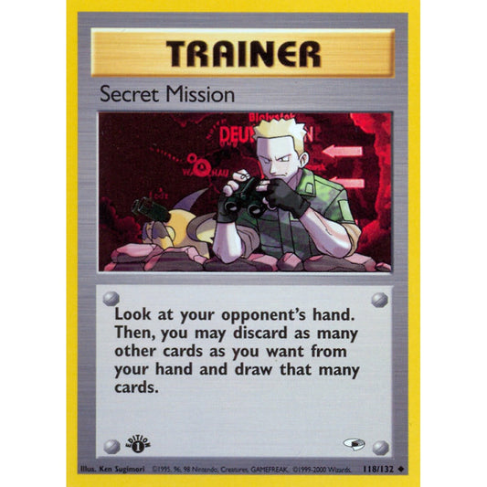 Secret Mission Uncommon 118/132 Pokemon Card Game Gym Heroes