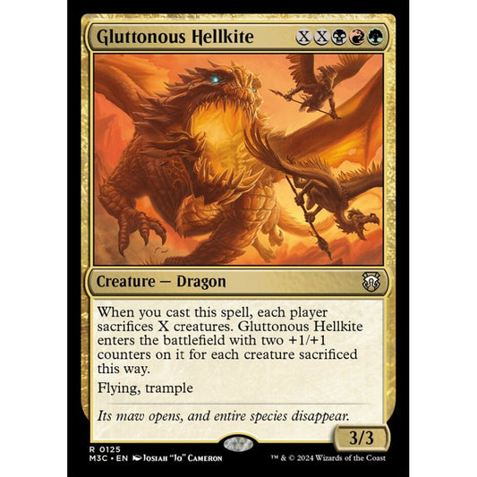 Gluttonous Hellkite, 125, rare, Magic: The Gathering, Modern Horizons 3