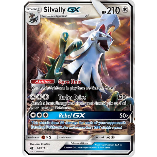 Silvally-GX Rare Holo GX 90/111 Pokemon Card Game Crimson Invasion