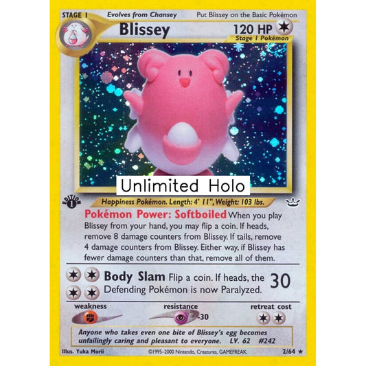 Blissey Rare Holo 2/64 Pokemon Card Game Neo Revelation