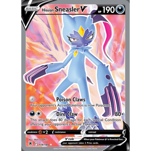 Hisuian Sneasler V Full Art 174/189 Pokemon Card Game Astral Radiance