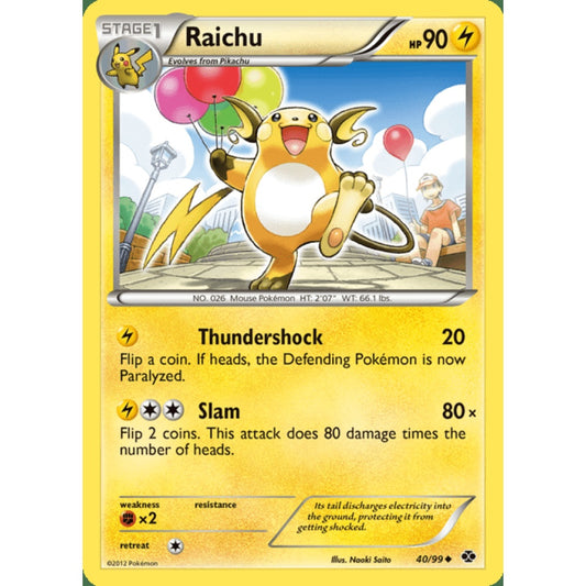 Raichu Uncommon 40/99 Pokemon Card Game Next Destinies