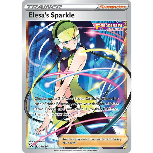 Elesa's Sparkle Rare Ultra 260/264 Pokemon Card Game Fusion Strike