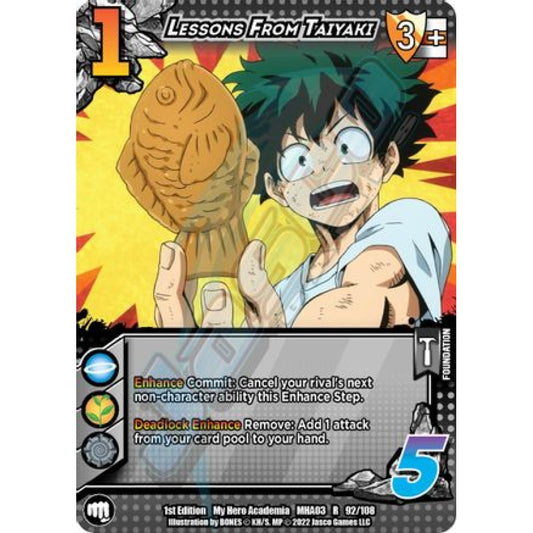 Lessons From Taiyaki, 92/108, R, UniVersus, MHA03 Heroes Clash