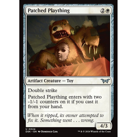 Patched Plaything, 24, uncommon, Magic: The Gathering, Duskmourn: House of Horror