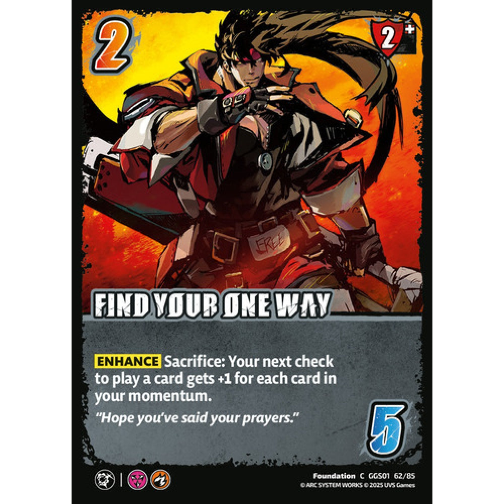 Find Your One Way 62/85 Universus Card Game Guilty Gear -Strive- C Non-Foil
