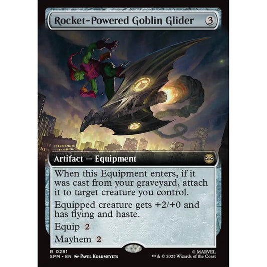 Rocket-Powered Goblin Glider rare 281 Magic the Gathering Marvel's Spider-Man