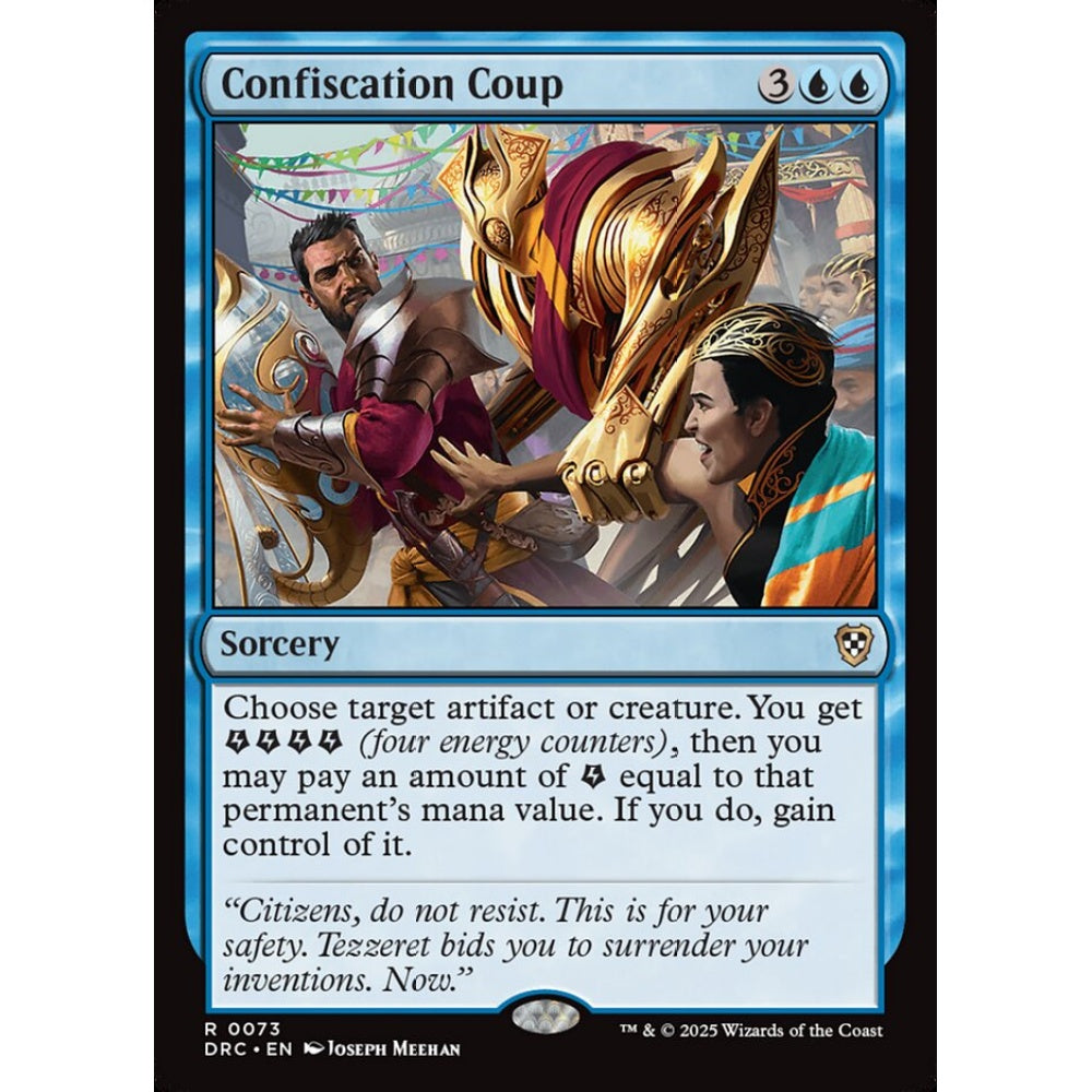 Confiscation Coup, 73, rare, Magic: The Gathering, Aetherdrift Commander