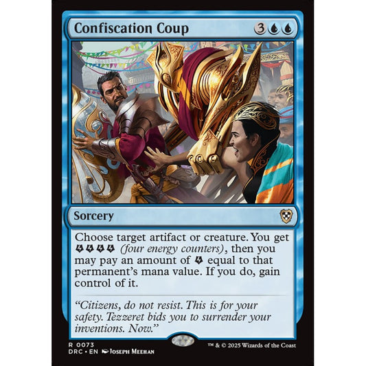 Confiscation Coup, 73, rare, Magic: The Gathering, Aetherdrift Commander
