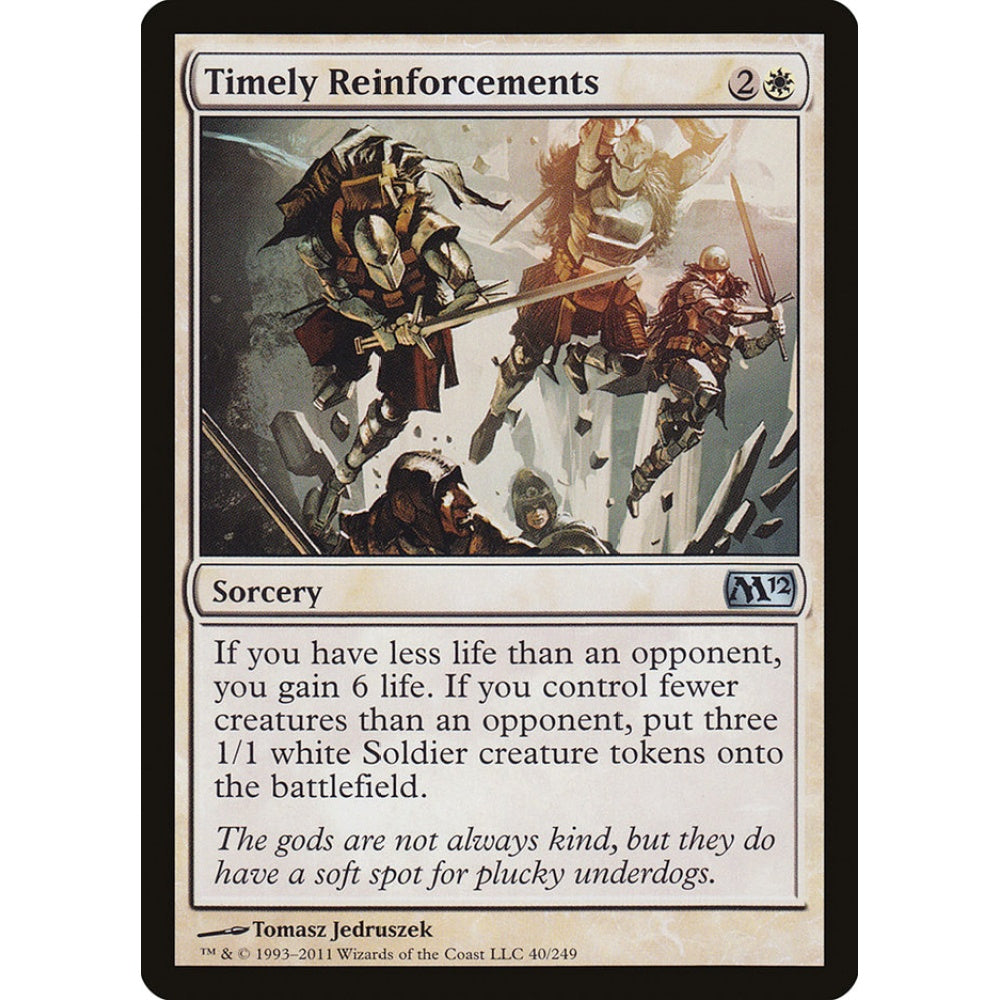 Timely Reinforcements uncommon 40 Magic the Gathering Magic 2012