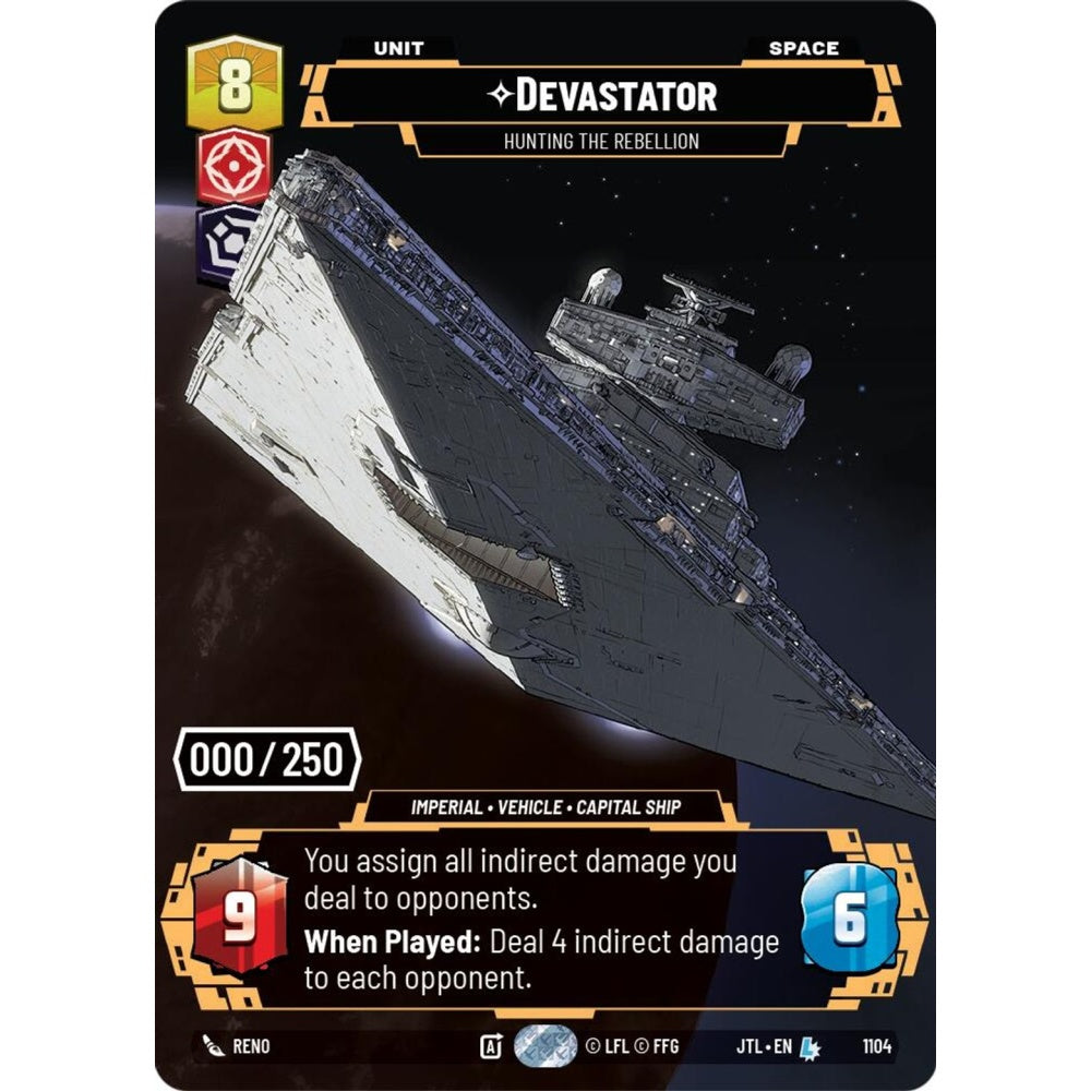 Devastator, L, JTL 1104) Prestige Serialized, Star Wars Unlimited