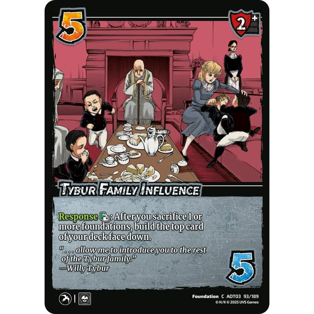 Tybur Family Influence 93/189 AOT03 Universus Attack on Titan: Apocalypse Foundation C