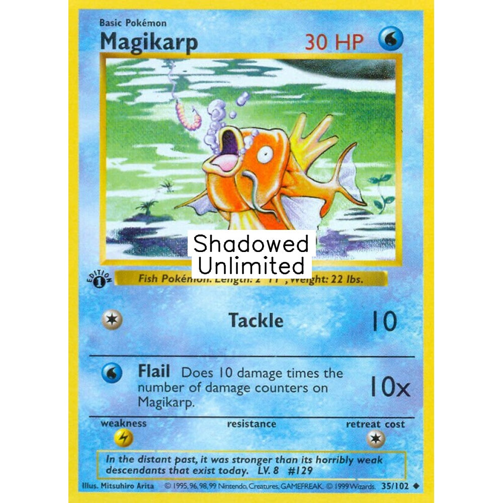 Magikarp Uncommon 35/102 Pokemon Card Game Base Set