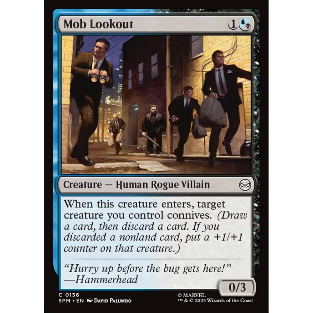 Mob Lookout common 136 Magic the Gathering Marvel's Spider-Man