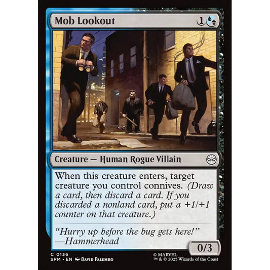 Mob Lookout common 136 Magic the Gathering Marvel's Spider-Man
