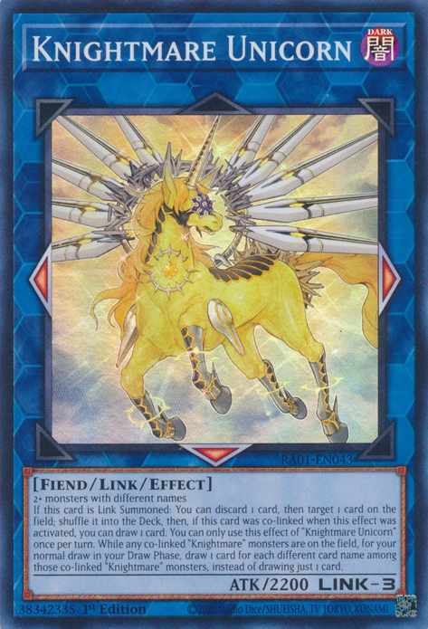 Knightmare Unicorn RA01-EN043 Ultimate Ultimate Rare Yu-Gi-Oh 25th Anniversary Rarity Collection in Art