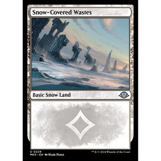 Snow-Covered Wastes, 229, uncommon, Magic: The Gathering, Modern Horizons 3