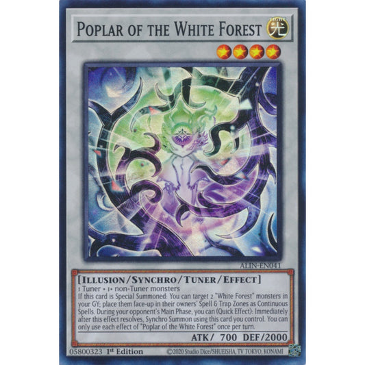 Poplar of the White Forest ALIN-EN041 Super Super Rare Yu-Gi-Oh Alliance Insight in Art