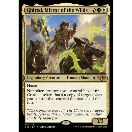 Ghired, Mirror of the Wilds, 205, mythic, Magic: The Gathering, Outlaws of Thunder Junction