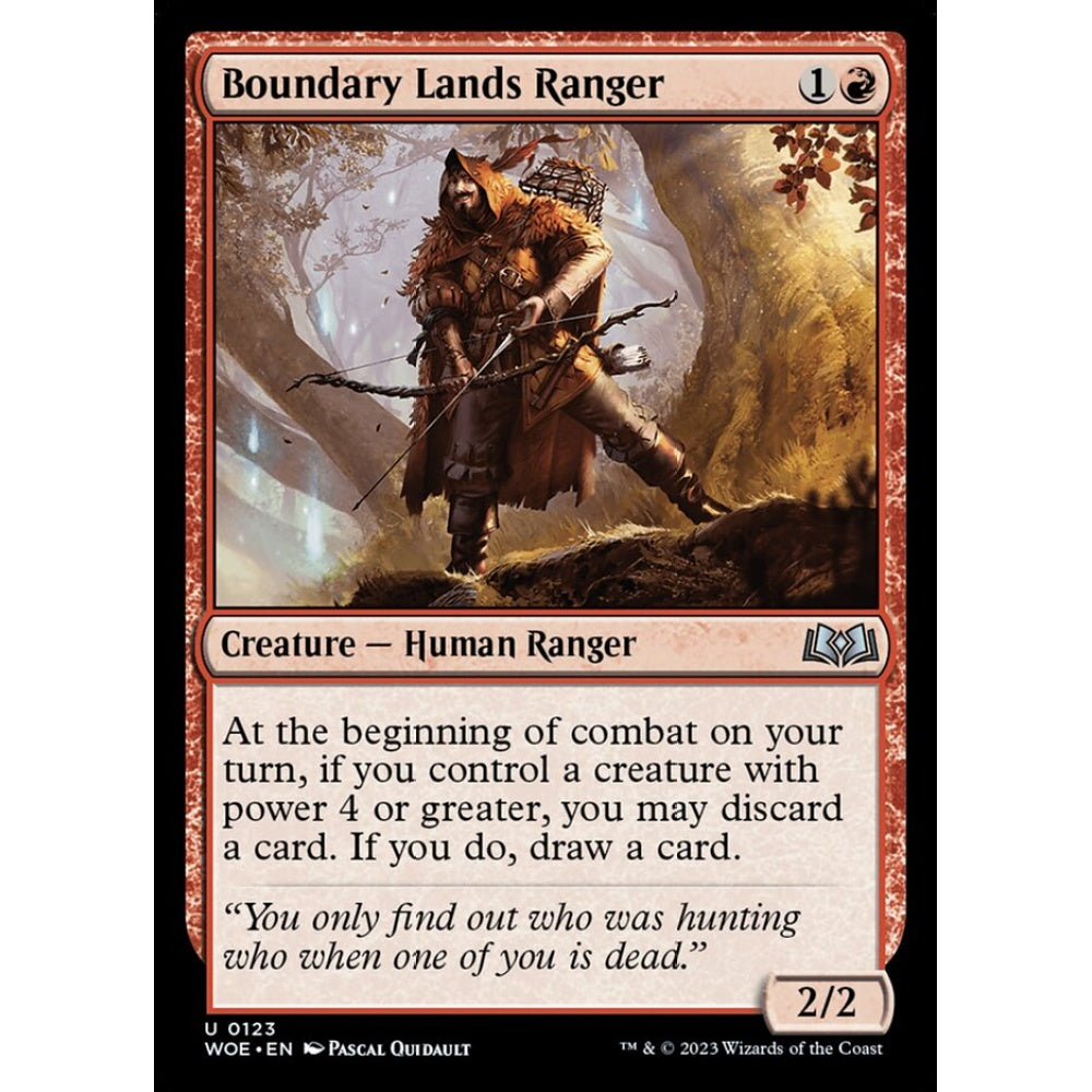 Boundary Lands Ranger, uncommon, 123, Magic the Gathering, Wilds of Eldraine