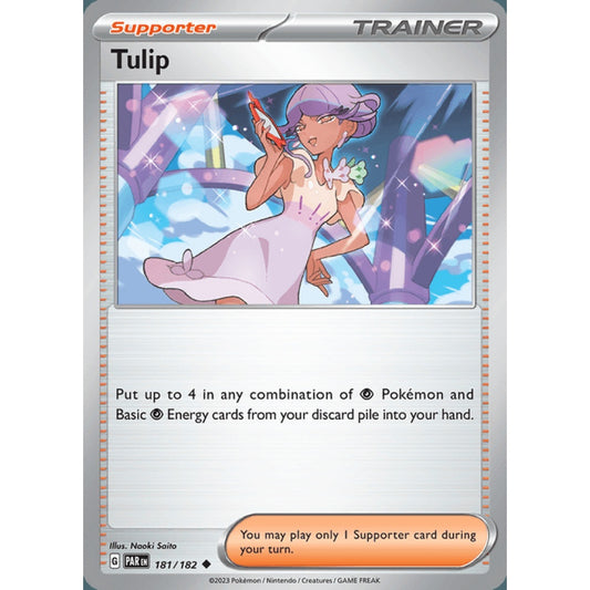 Tulip Uncommon 181/182 Pokemon Card Game Paradox Rift