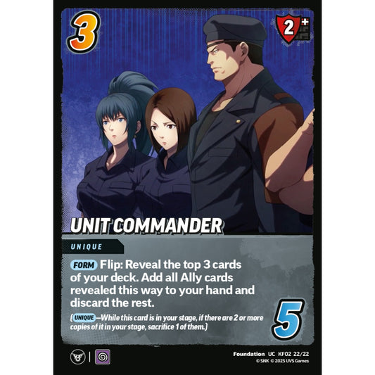 Unit Commander 22/22 KF02 Universus The King of Fighters XV: Challenger Series: Team Rival Foundation UC