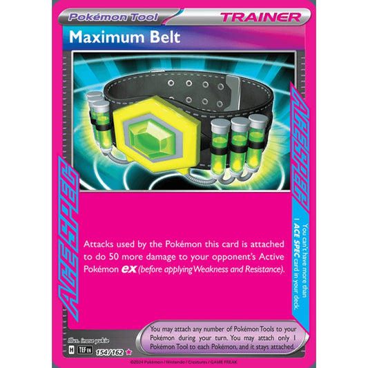 Maximum Belt ACE Spec 154/162 Pokemon Card Game Temporal Forces