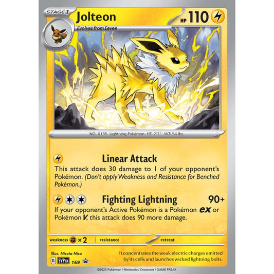 Jolteon Black Star Promo 169 Pokemon Card Game Scarlet & Violet Promos