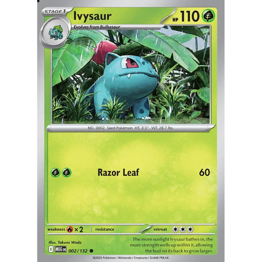 Ivysaur Common 002/132 Pokemon Card Game Mega Evolution