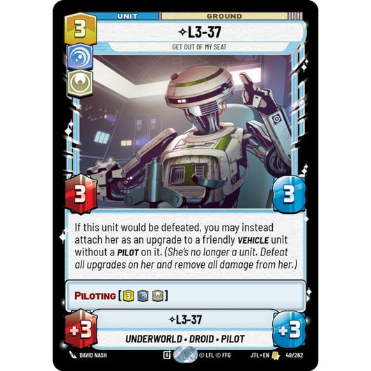 L3-37, R, JTL 049), Star Wars Unlimited