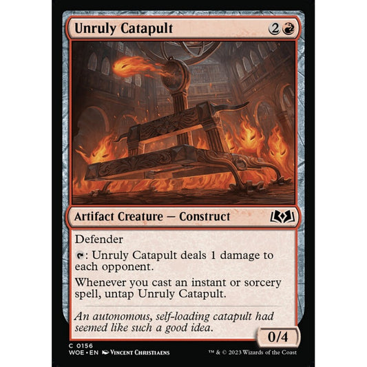 Unruly Catapult, common, 156, Magic the Gathering, Wilds of Eldraine