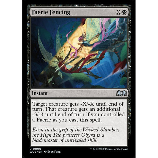 Faerie Fencing, uncommon, 90, Magic the Gathering, Wilds of Eldraine