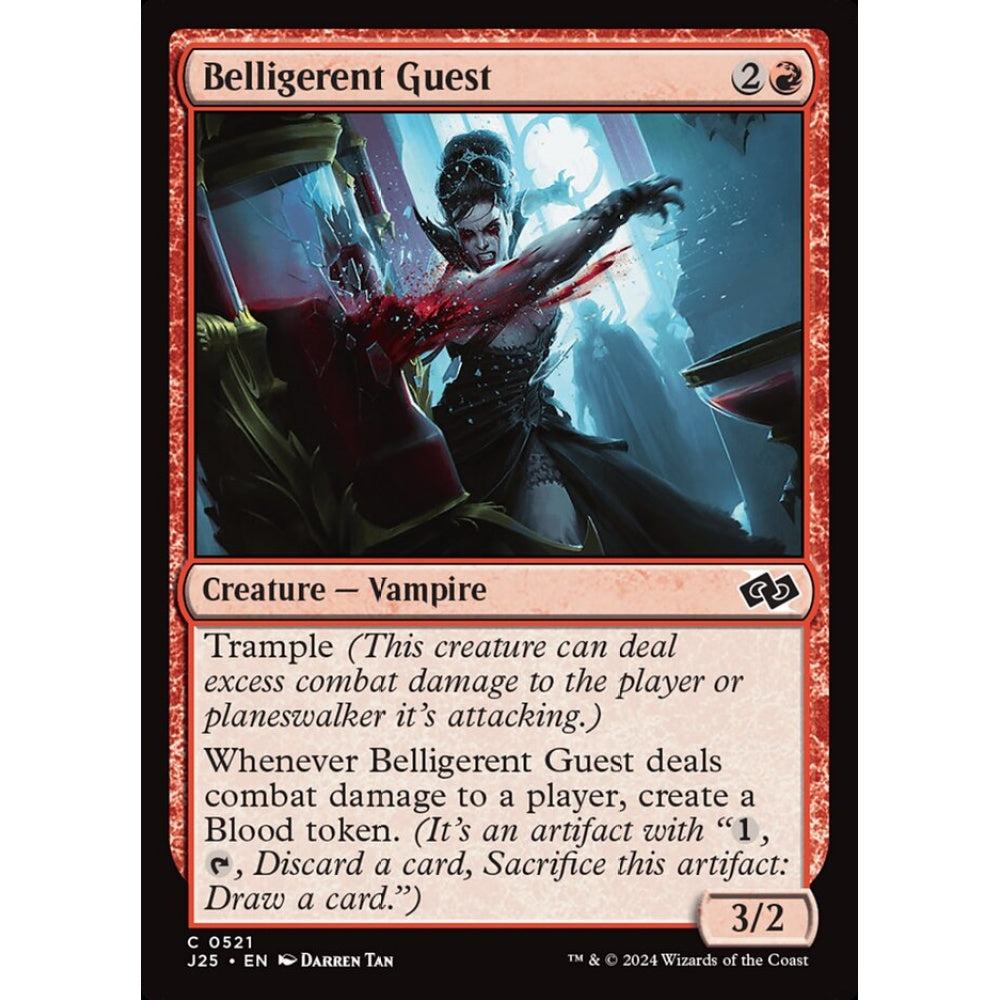 Belligerent Guest, 521, common, Magic: The Gathering, Foundations Jumpstart