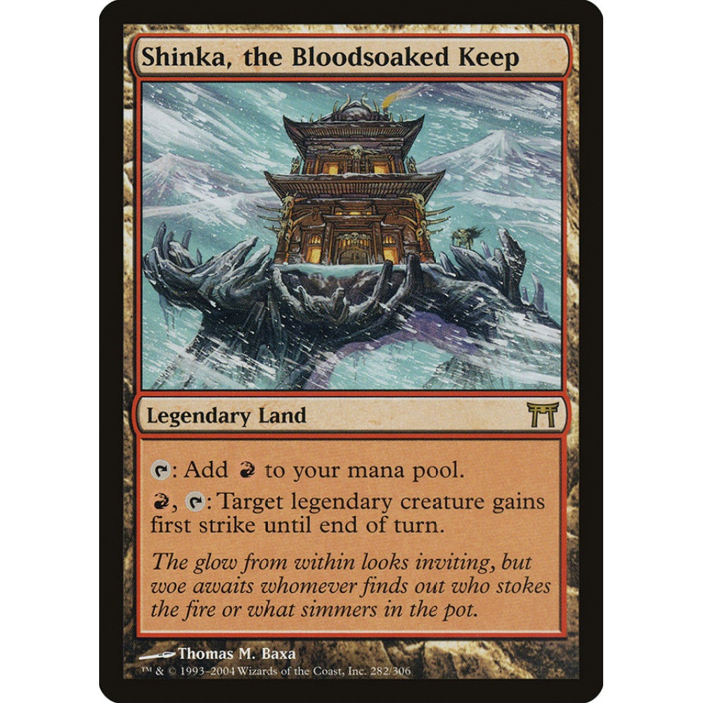 Shinka, the Bloodsoaked Keep rare 282 Magic the Gathering Champions of Kamigawa