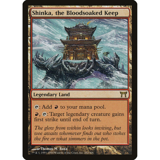 Shinka, the Bloodsoaked Keep rare 282 Magic the Gathering Champions of Kamigawa