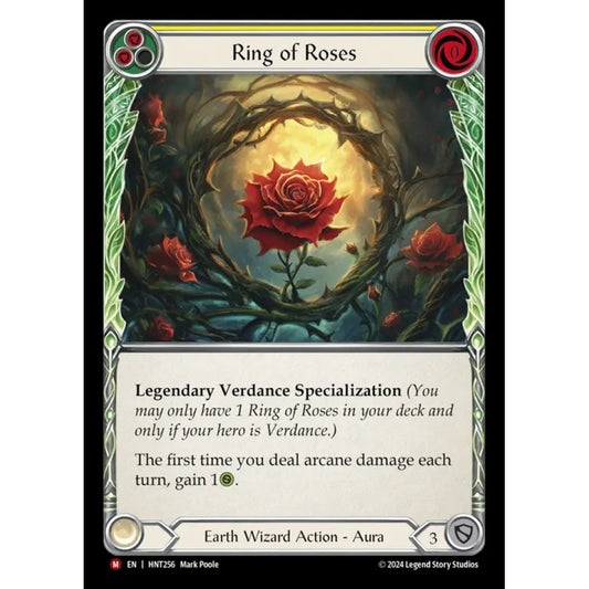 Ring of Roses HNT256-CF Majestic Flesh & Blood Trading Card Game The Hunted in Cold Foil Art