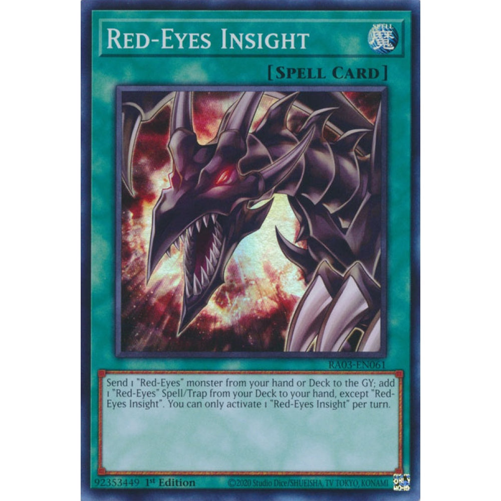 Red-Eyes Insight RA03-EN061 Secret Secret Rare Yu-Gi-Oh Quarter Century Bonanza in Art