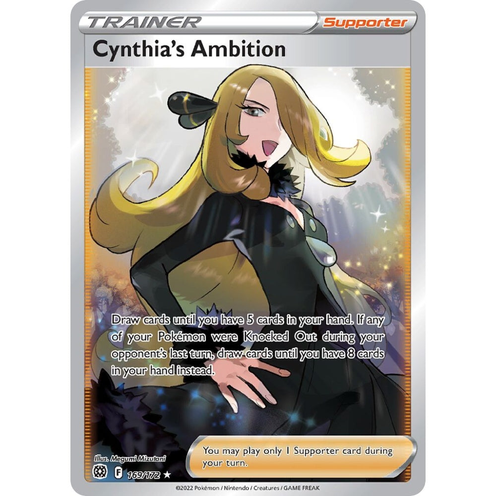 Cynthia's Ambition Rare Ultra 169/172 Pokemon Card Game Brilliant Stars