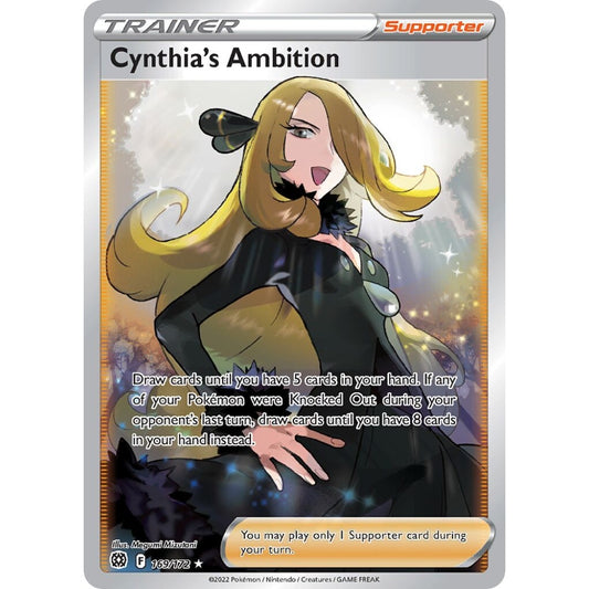 Cynthia's Ambition Rare Ultra 169/172 Pokemon Card Game Brilliant Stars