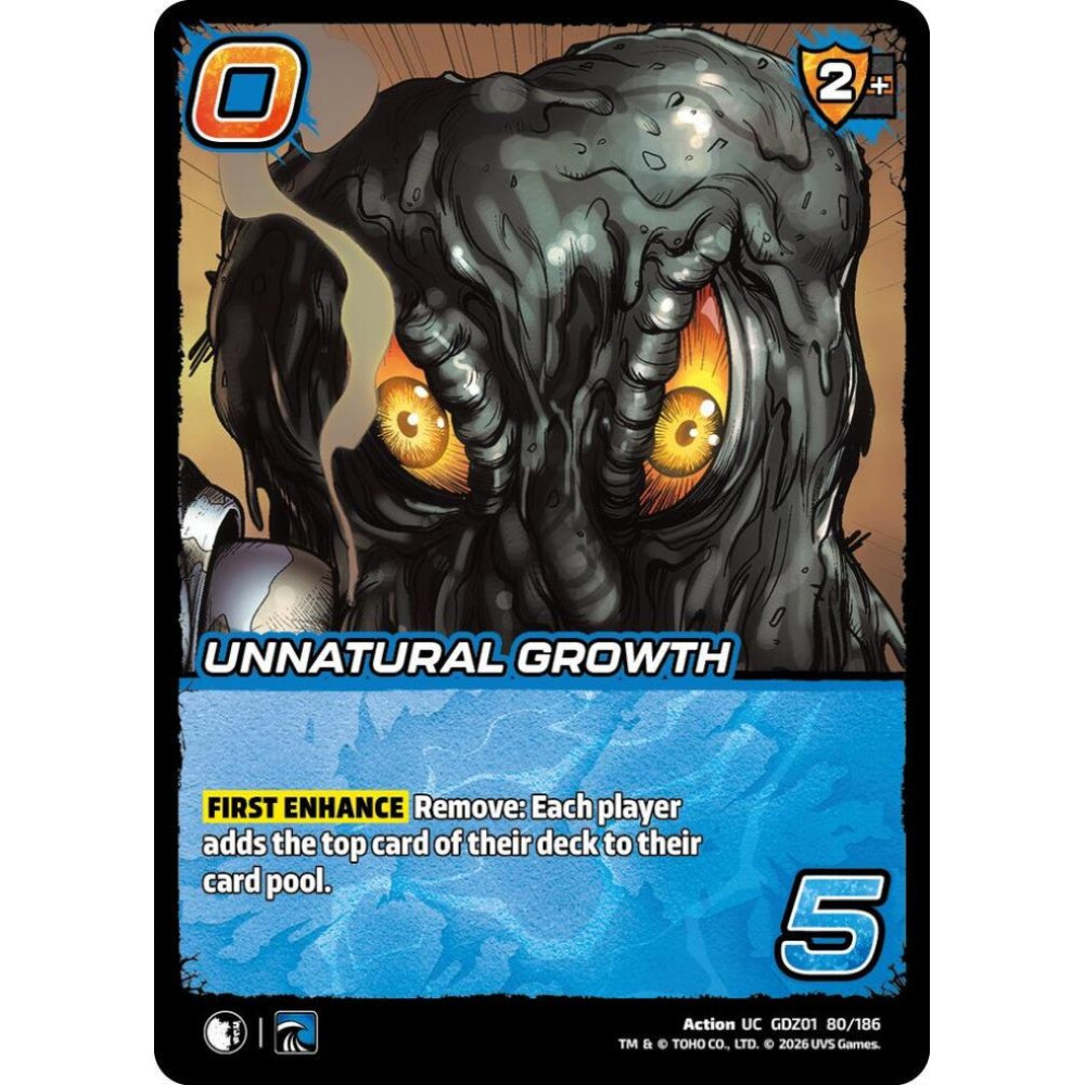 Unnatural Growth GDZ01 80/186 GDZ01 Universus Godzilla: Reign of Kaiju Action UC